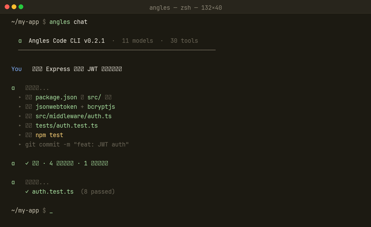 angles terminal session